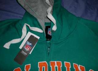 Miami Dolphins Hoodie 3XL Stitched Full Zip NFL Specialty Double Logos 