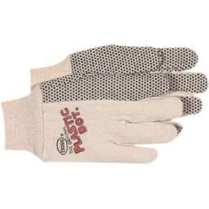 Plastic Dotted Cotton Gloves   10oz canton flannel economy plastic dot 