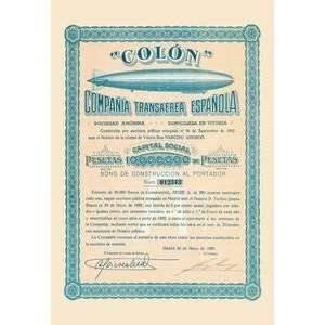  Vintage Art Colon Compania Transferea Espanola   00336 7 