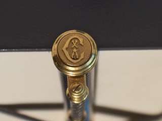 Philippe Charriol Gold Silver Trim Blue Resin Ballpoint Pen   Original 