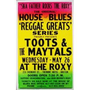 Toots & The Maytals Ska Roxy Boston Concert Poster