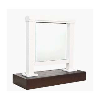 CRL White Large Aluminum Railing Showroom Glass Display With Wood Base 