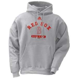   Adidas Boston Red Sox Ash Practice Hoody Sweatshirt