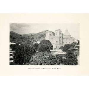  1920 Print Caribbean Guayama Puerto Rico Church Landscape 