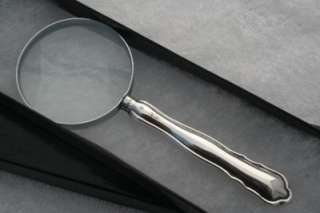 DUBARRY DESIGN SILVER MAGNIFYING GLASS SHEFFIELD 1915  