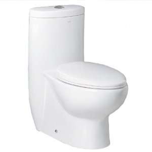 Ariel Platinum Hermes Contemporary One Piece White Toilet with Dual 