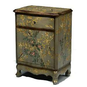  Floral Metallic End Table
