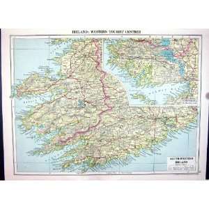  Cassell Antique Map 1920 Ireland Connemara Dingle Bay 