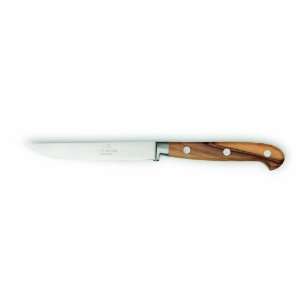  Consigli Saw Tip 6 Piece Olive Wood Handle Steak Knife, 4 