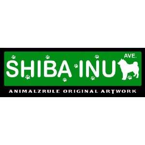 SHIBA INU~HIGH QUALITY ALUMINUM STREET SIGN~