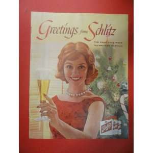   of beer/christmas tree,). Orinigal 1960 Vintage Magazine print Ad