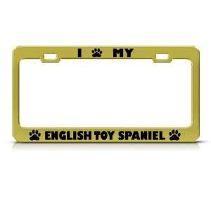  English Toy Spaniel Dog Animal Metal license plate frame 