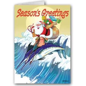  Santa Rides Marlins Christmas Card