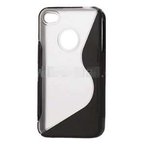 Shape PC & TPU Protective Case for iPhone 4 4S   Black + USB Data 