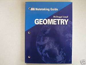 McDOugal Littell Geometry Notetaking Guide 2004 New  