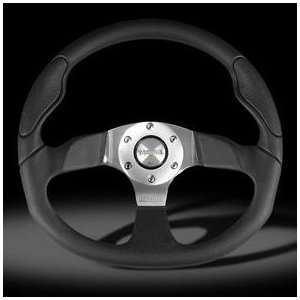  Momo Commando R Black Leather & Silver Steering Wheel 