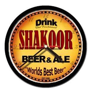  SHAKOOR beer and ale cerveza wall clock 