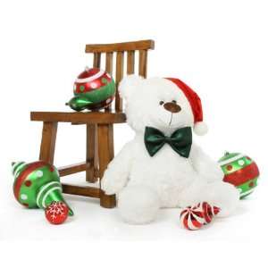  Waldo Holiday Shags Plush White Christmas Teddy Bear 27in 
