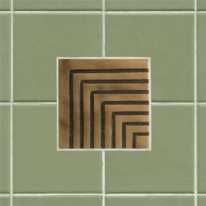  4 Solid Bronze Wall Tile with Chevron Design   Burnished 