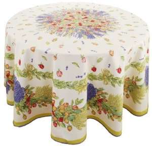  Roses Cotton Tablecloth 70 Round