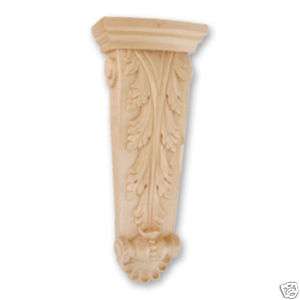 Hand Carved 14 1/8H Hard Wood Pilaster Corbel, Zakros  