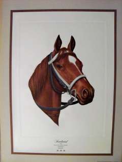 Vintage 1973 Secretariate Horse Print, Kentucky Derby/Tripple Crown 