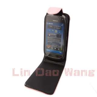 New Pink Leather Case Cover Pouch + LCD Screen Protector Film For 