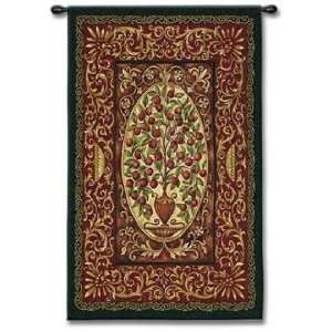  Cranberry Urn 53 High Wall Tapestry