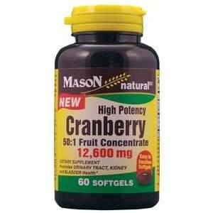   NATURAL High Potency Cranberry 501 Fruit Concentrate   60 softgels