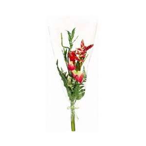  Pack of 4 Artificial Red Ginger & Anthurium Tropical 