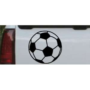 Soccer Ball Sports Car Window Wall Laptop Decal Sticker    Black 12in 