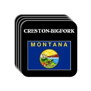 US State Flag   CRESTON BIGFORK, Montana (MT) Set of 4 Mini Mousepad 