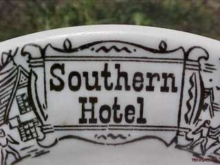 DENTON, TX, SOUTHERN HOTEL, STAGECOACHES, WALLACE CHINA, 5.75 SMALL 