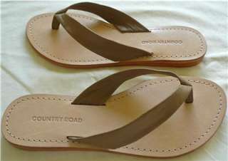 COUNTRY ROAD FLAT LEATHER THONGS BNNW RRP $69.95  