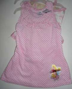   PRINCESS White Swim Suit & Pink Cover Up Girls 4T 4 Toddler NEW  