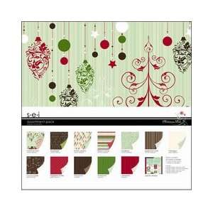  SEI Christmas Mint Assortment Pack, 24 Papers and 1 Die 