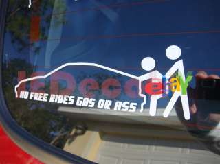 Honda CRX No Free Rides Vinyl Decal Sticker jdm ef  