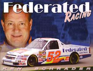 KENNY SCHRADER 2010 FEDERATED RACING #52 POSTCARD  