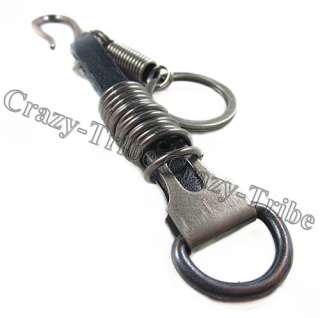 Mens Punk Heavy Duty Leather Belt Loop Tool Keeper Holder Key chain 