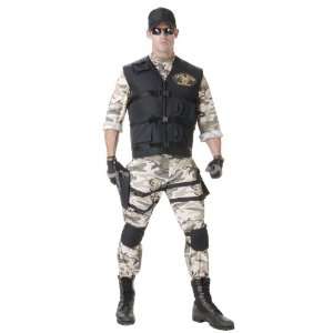Lets Party By Underwraps SEAL Team Standard Adult Costume / Tan   One 