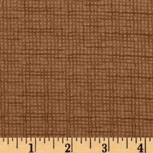  44 Wide Sew A Needle Pulling Thread Brown Fabric By The 