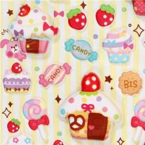    Japanese sponge 3D sticker cupcakes macaroons Toys & Games