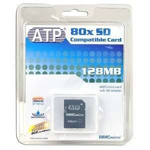   ATP AF128MC 128MB MMCmicro Memory Card w/SD Card Adapter Electronics