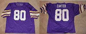 1990s Rare HOF Cris Carter Minnesota Vikings Jersey XL VTG Sand Knit 