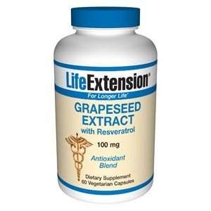  Grapeseed Extract with Resveratrol, 100 mg 60 vegetarian 
