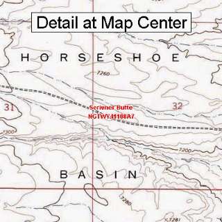  USGS Topographic Quadrangle Map   Scrivner Butte, Wyoming 