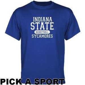  Indiana State Sycamores Custom Sport T shirt   Royal Blue 