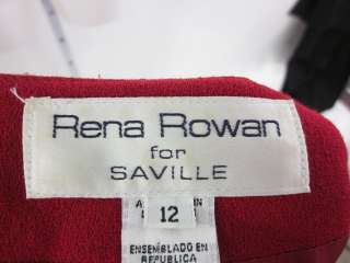 RENA ROWAN FOR SAVILLE Red Single Button Blazer Sz 12  