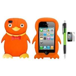  Cute Orange Duck with Red Neck Tie Silicone Skin Protector 