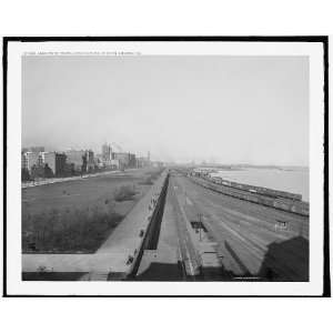 Lake front from Illinois Central station,Chicago,Ill.  